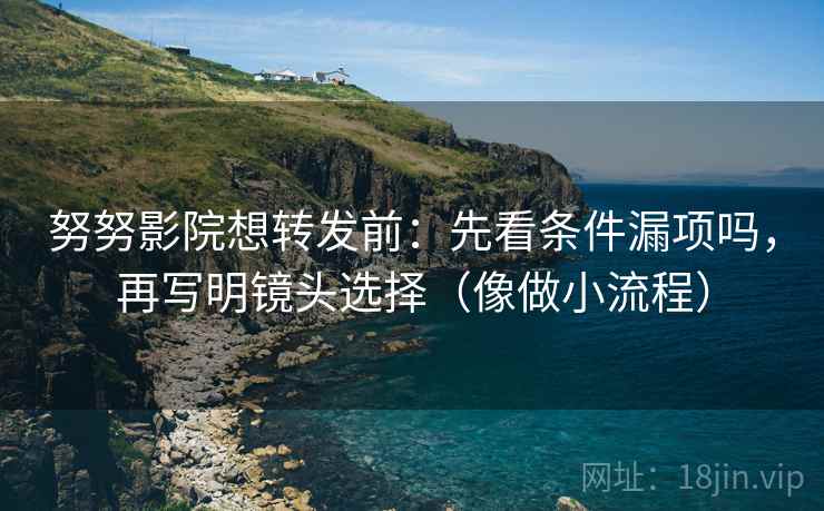 努努影院想转发前：先看条件漏项吗，再写明镜头选择（像做小流程）